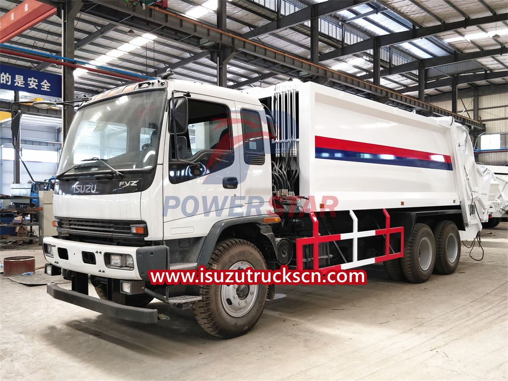 Isuzu garbage compactor truck