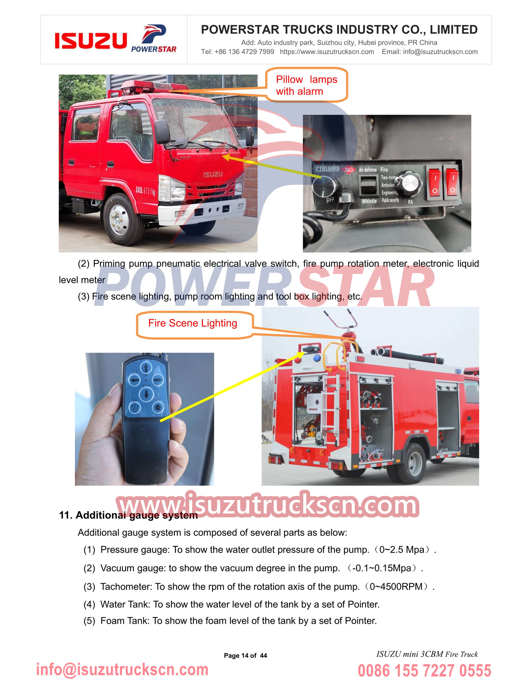 ISUZU mini fire truck