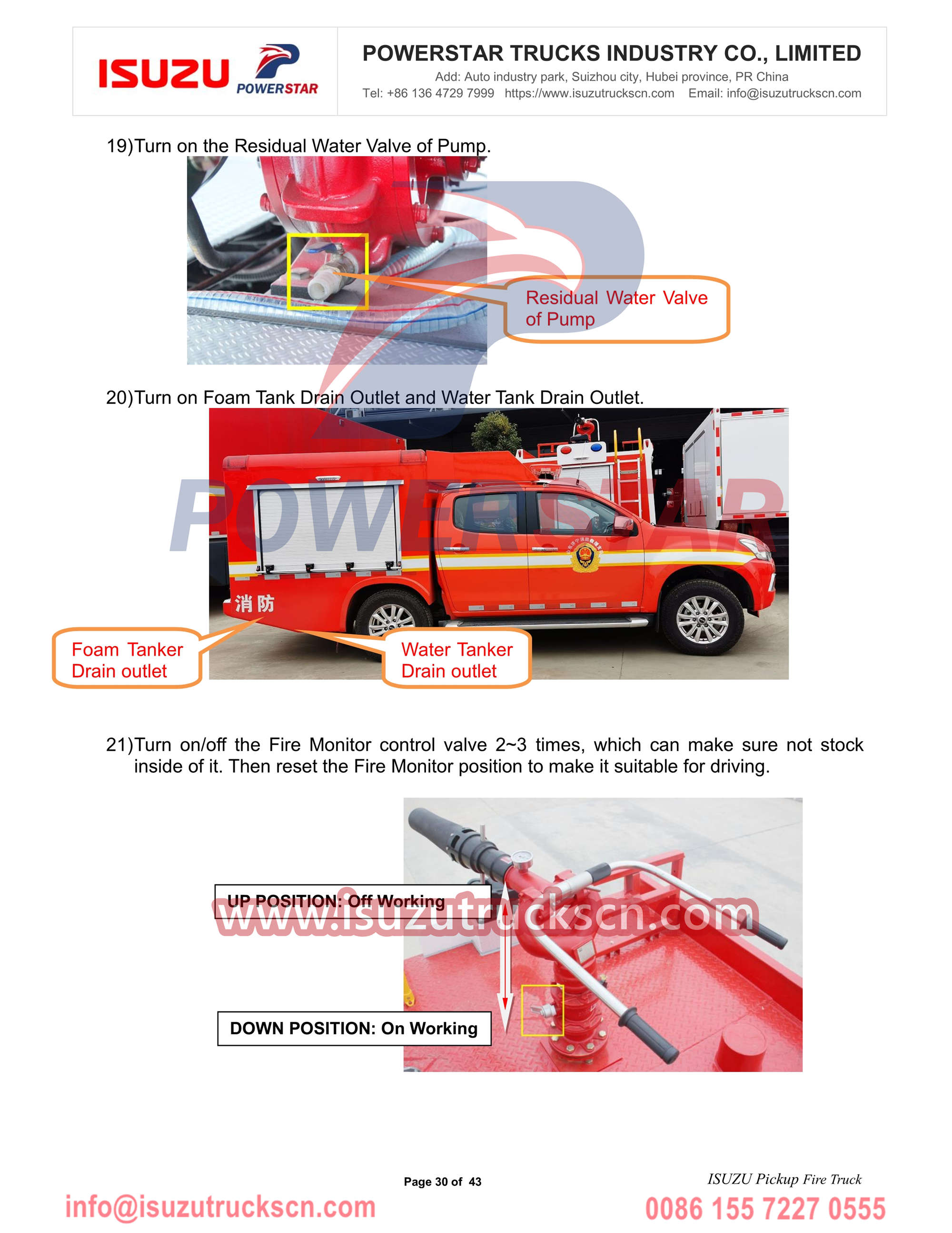 Isuzu pickup fire truck