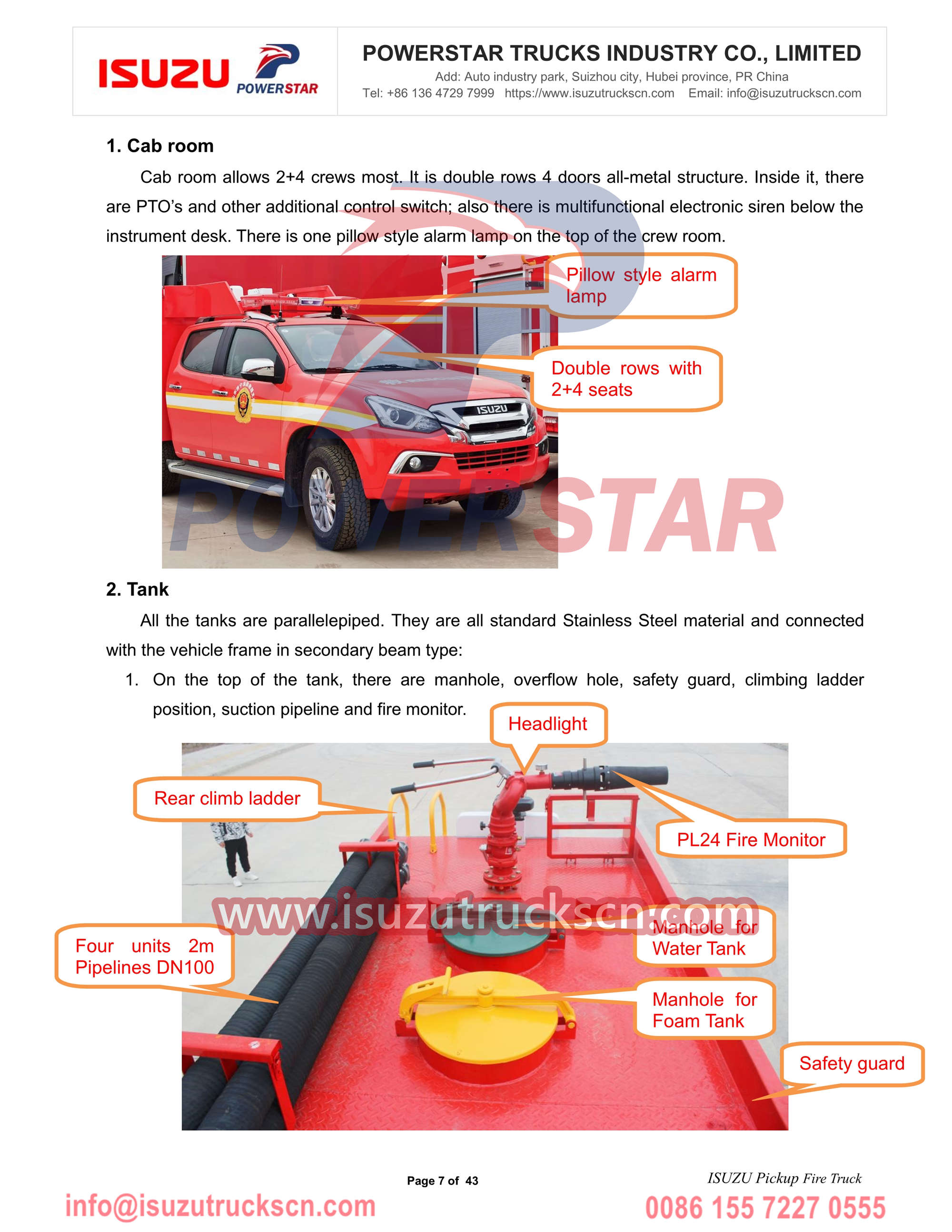 Isuzu pickup fire truck