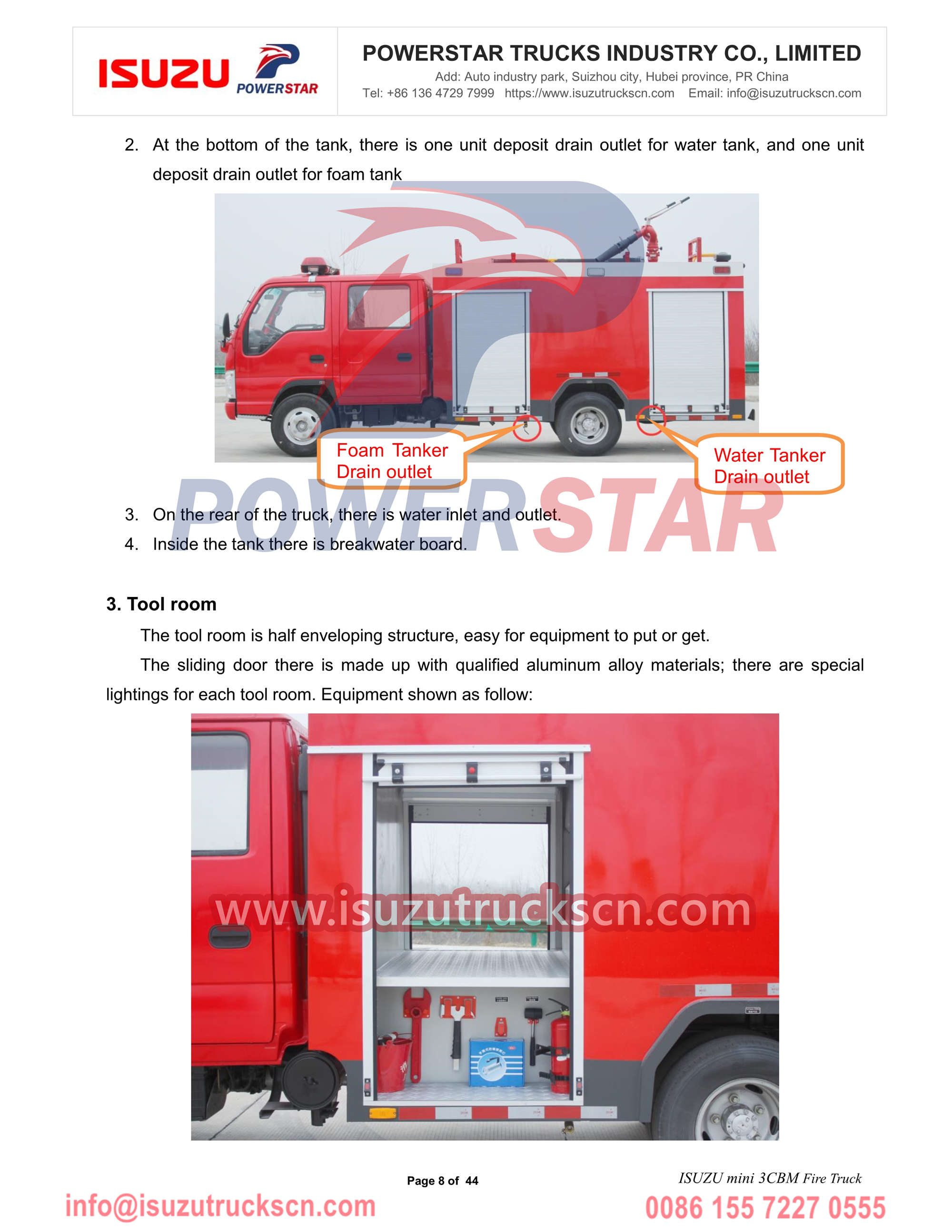 ISUZU mini fire truck