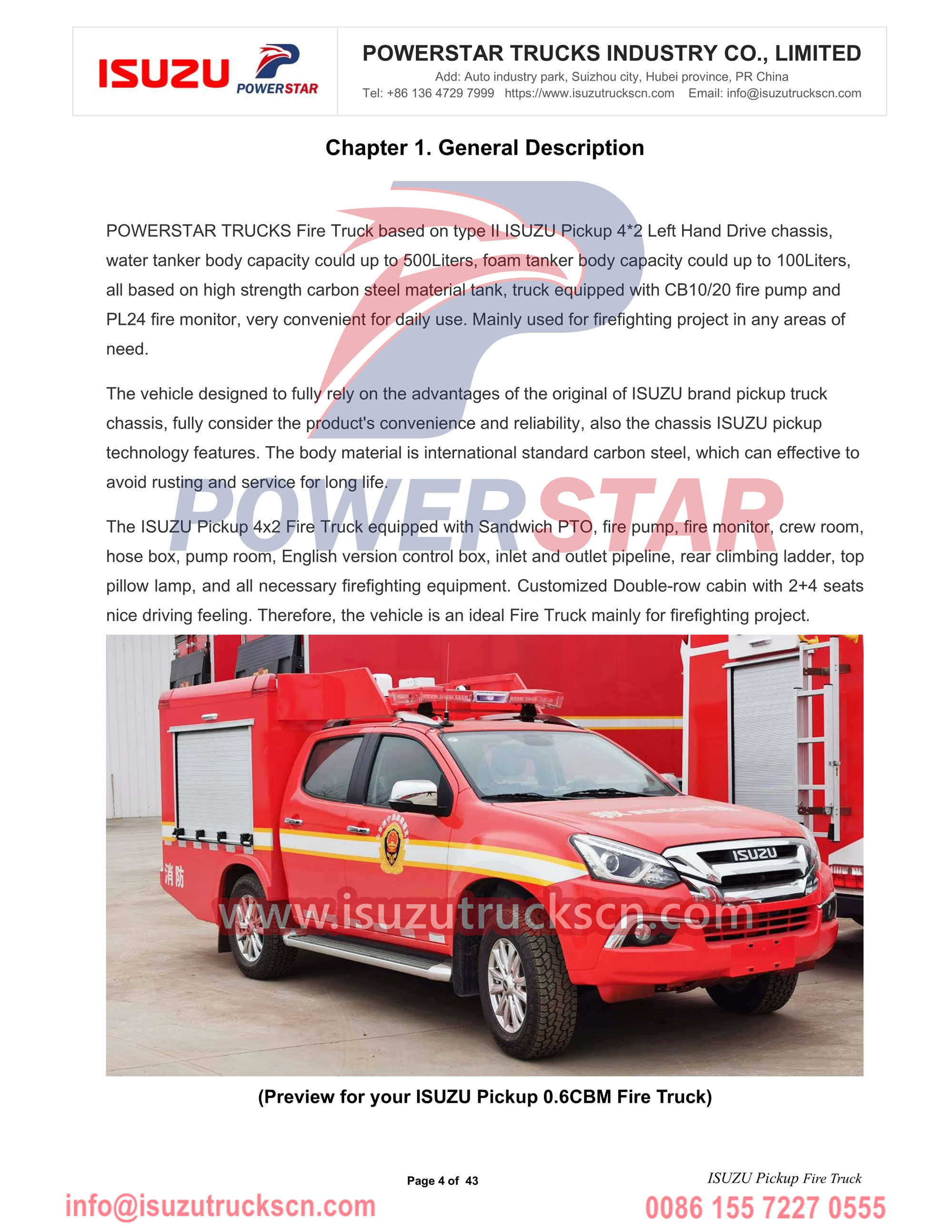 Isuzu pickup fire truck