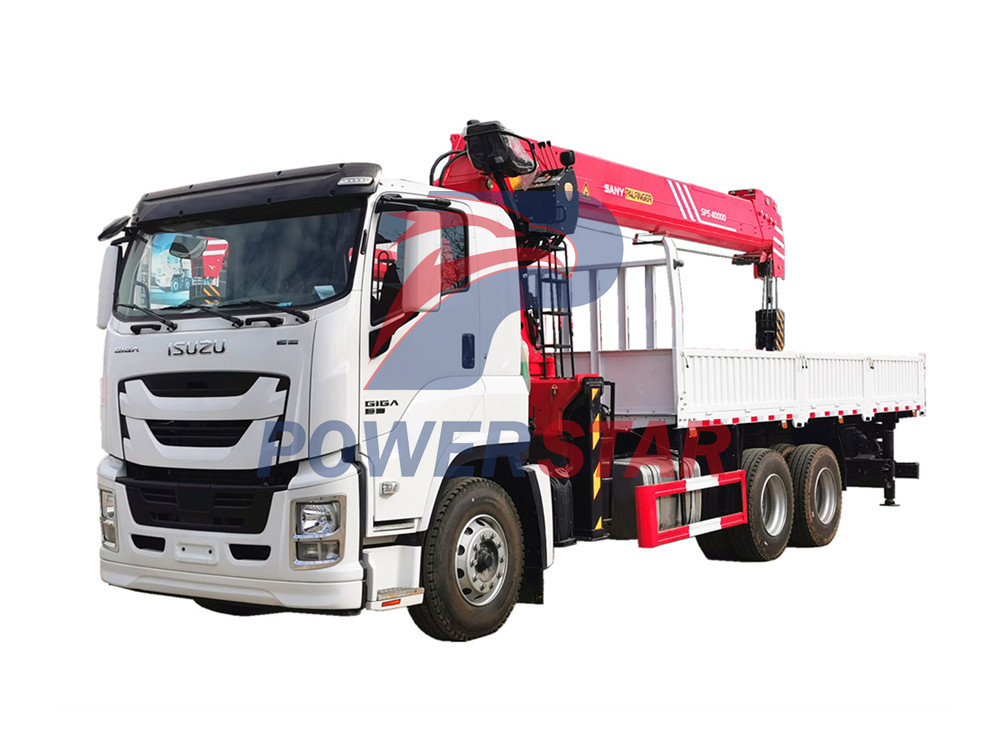 Isuzu truck with crane