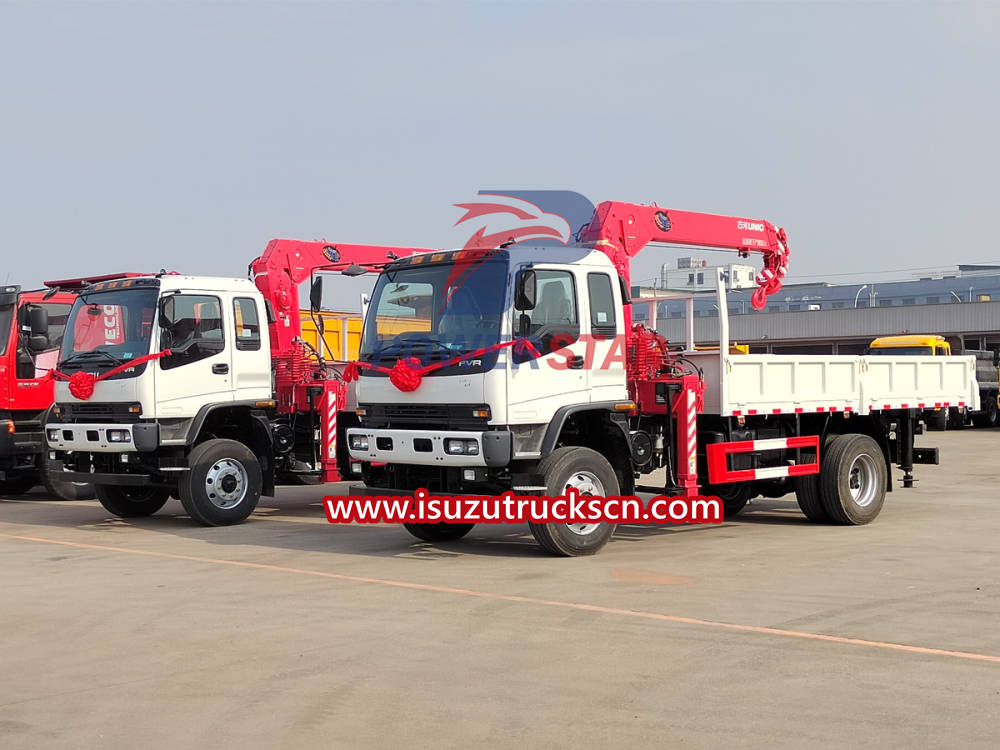 Isuzu 4x4 All Wheel Drive Boom Crane Truck 