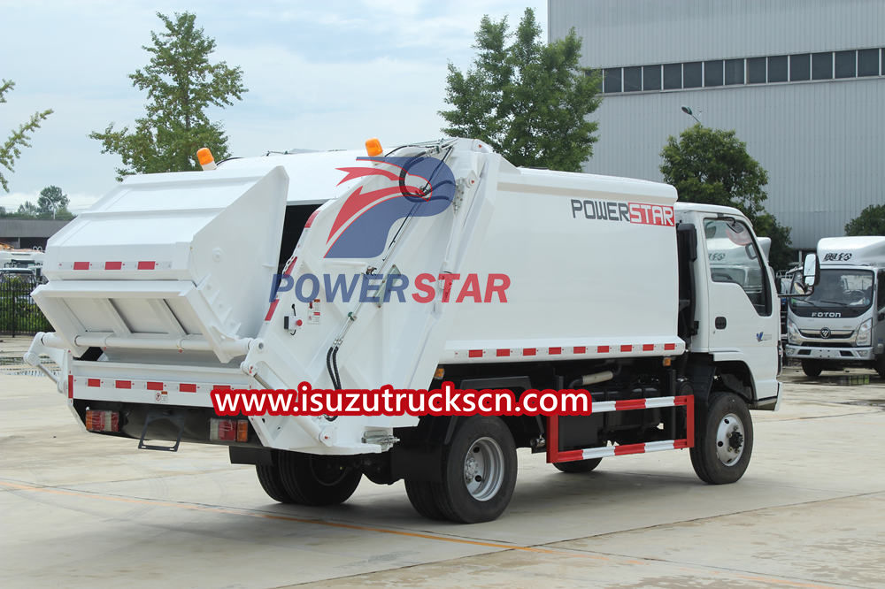 Isuzu rear loader garbage truck