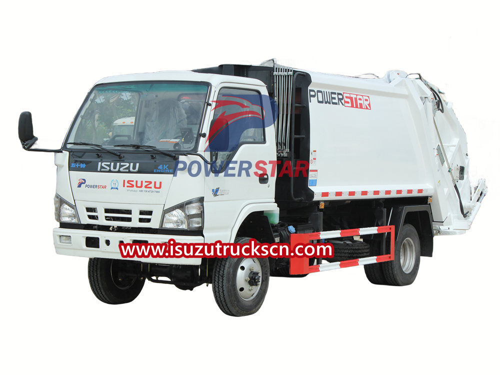 Isuzu compactor trash truck