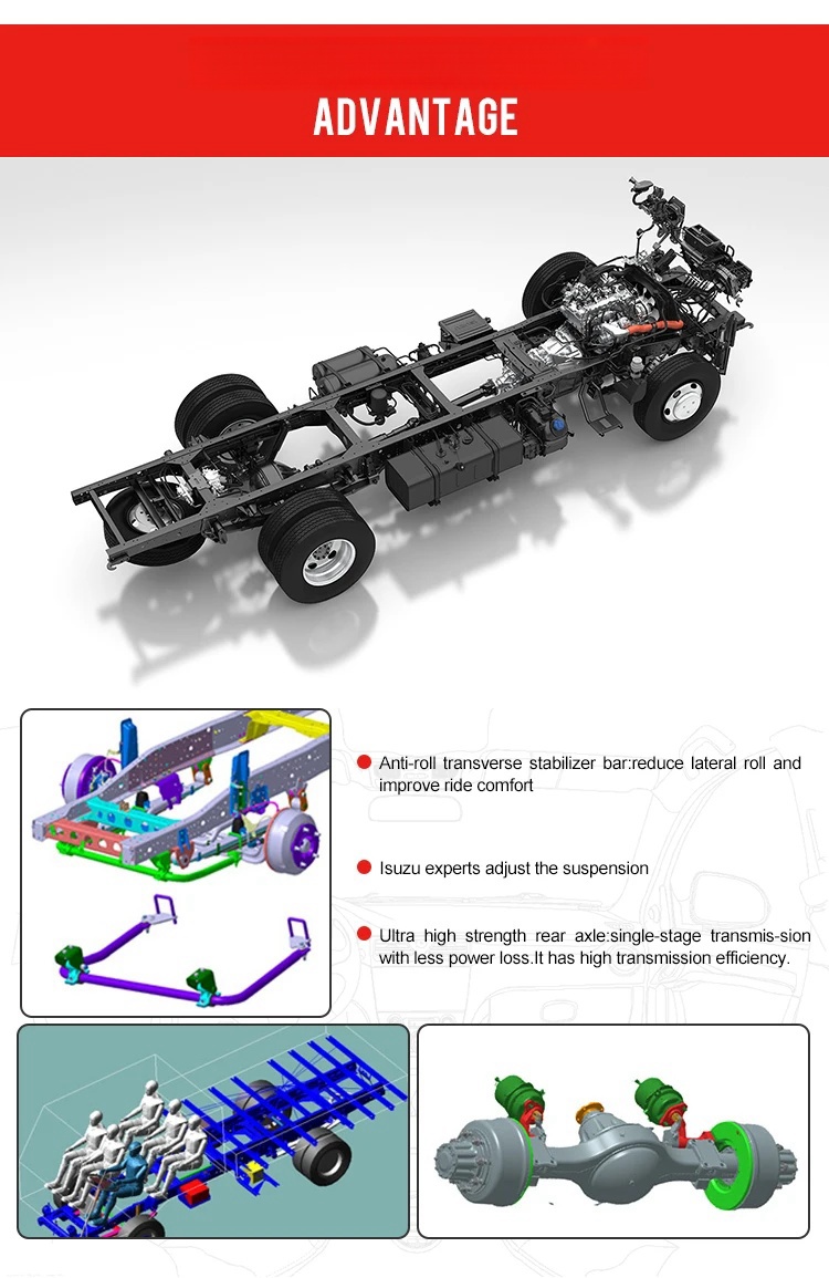 ISUZU NPR fire truck chassis cabin