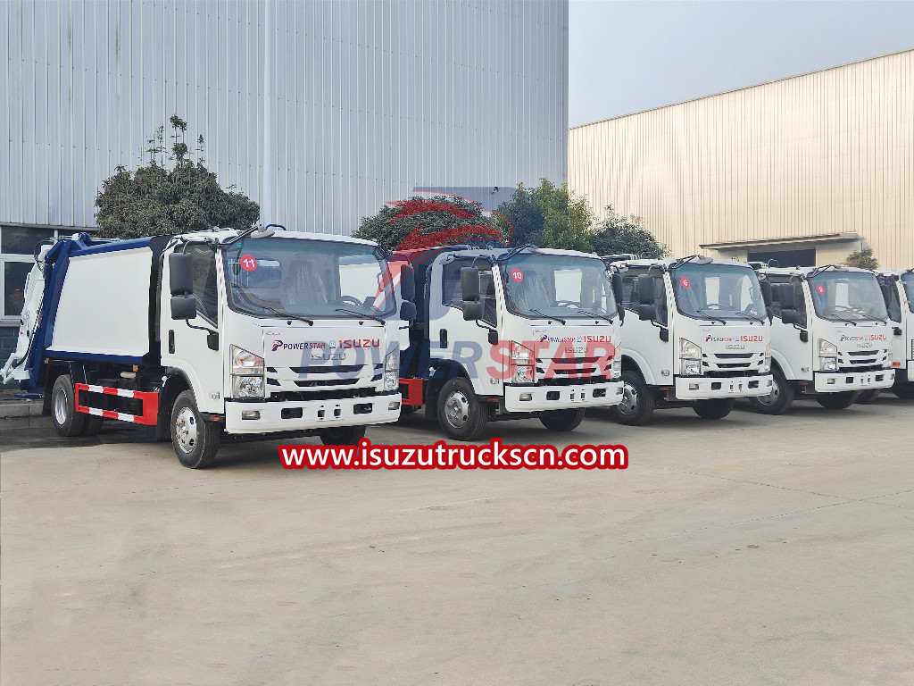 Isuzu refuse compactor truck