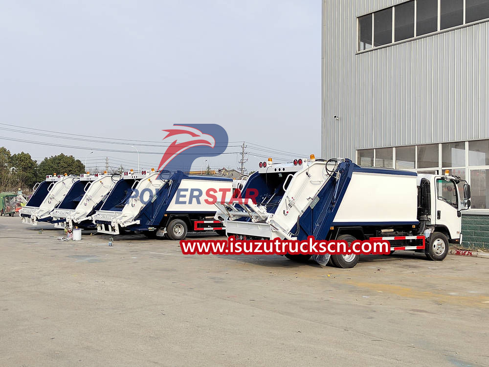 Isuzu waste compactor truck