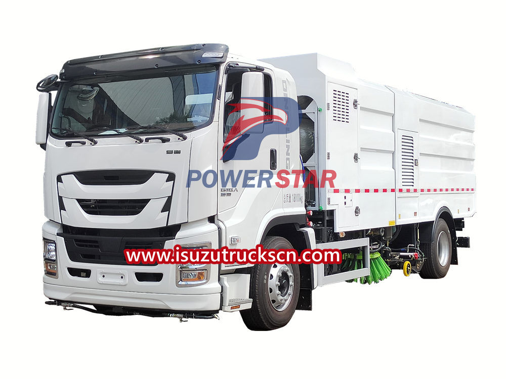 Isuzu road washing sweeper truck