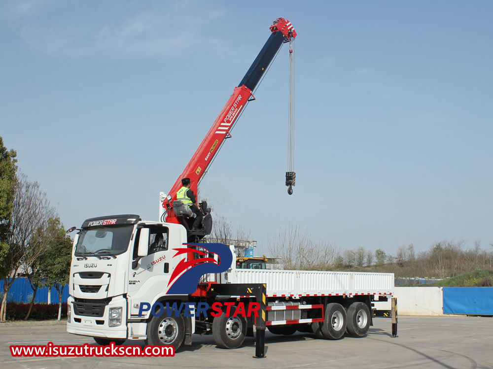 Isuzu telescopic straight boom crane