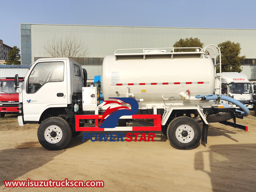 Isuzu 4 wheels 4x4 Vacuum Suction Trucks specification pictures and price