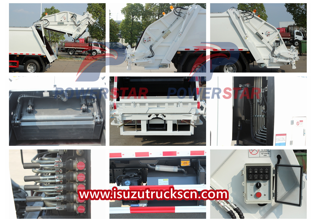 isuzu waste compactor truck