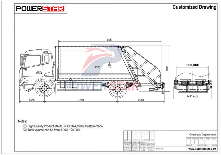 isuzu garbage compactor