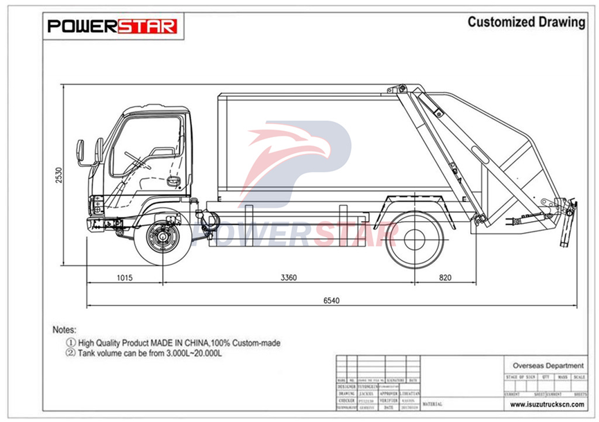 isuzu 100P garbage compactor