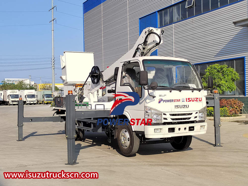 Isuzu telescopic aerial working vehicle