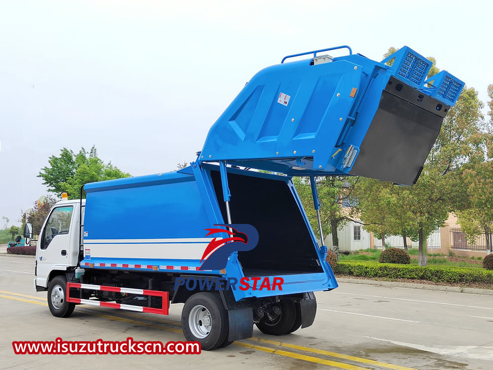 Isuzu rubbish collector truck