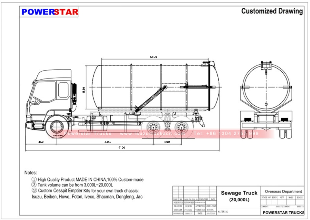 isuzu sewer tanker truck