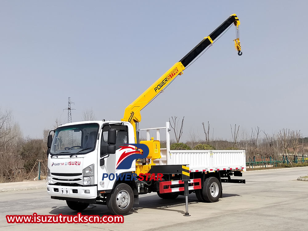 Isuzu telescopic straight boom crane