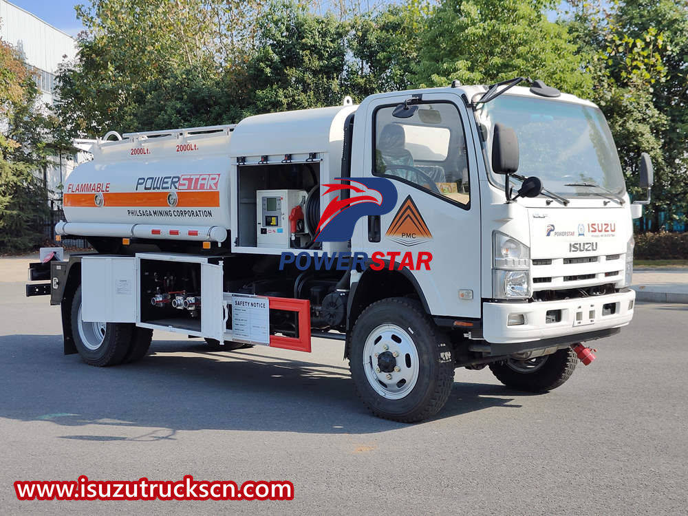 Isuzu oil tanker truck