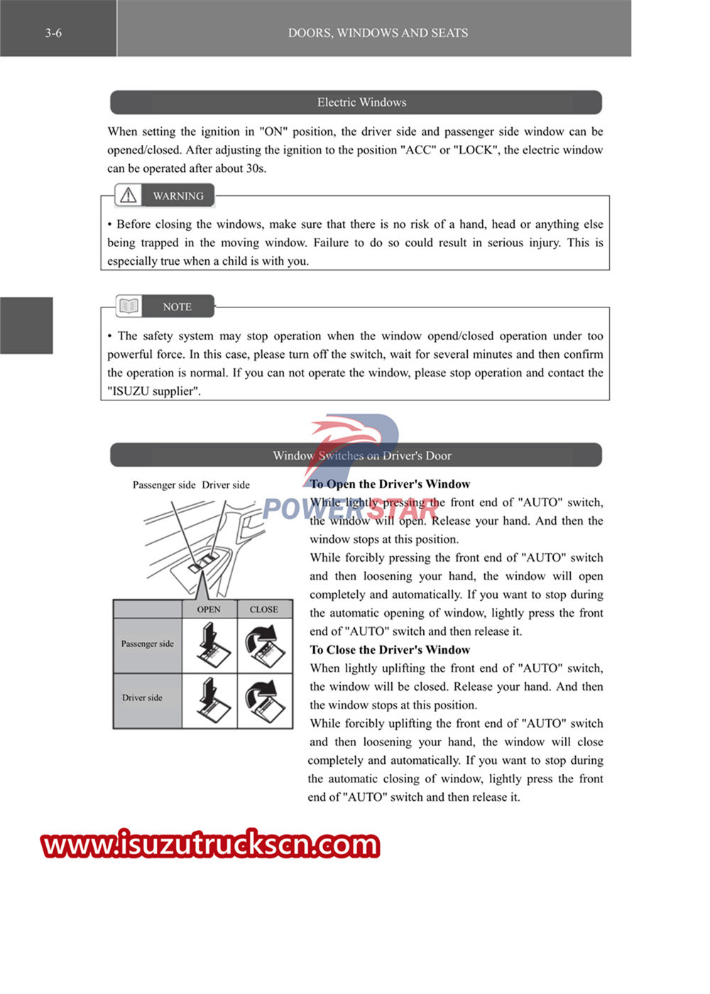 isuzu vc61 series special truck manual