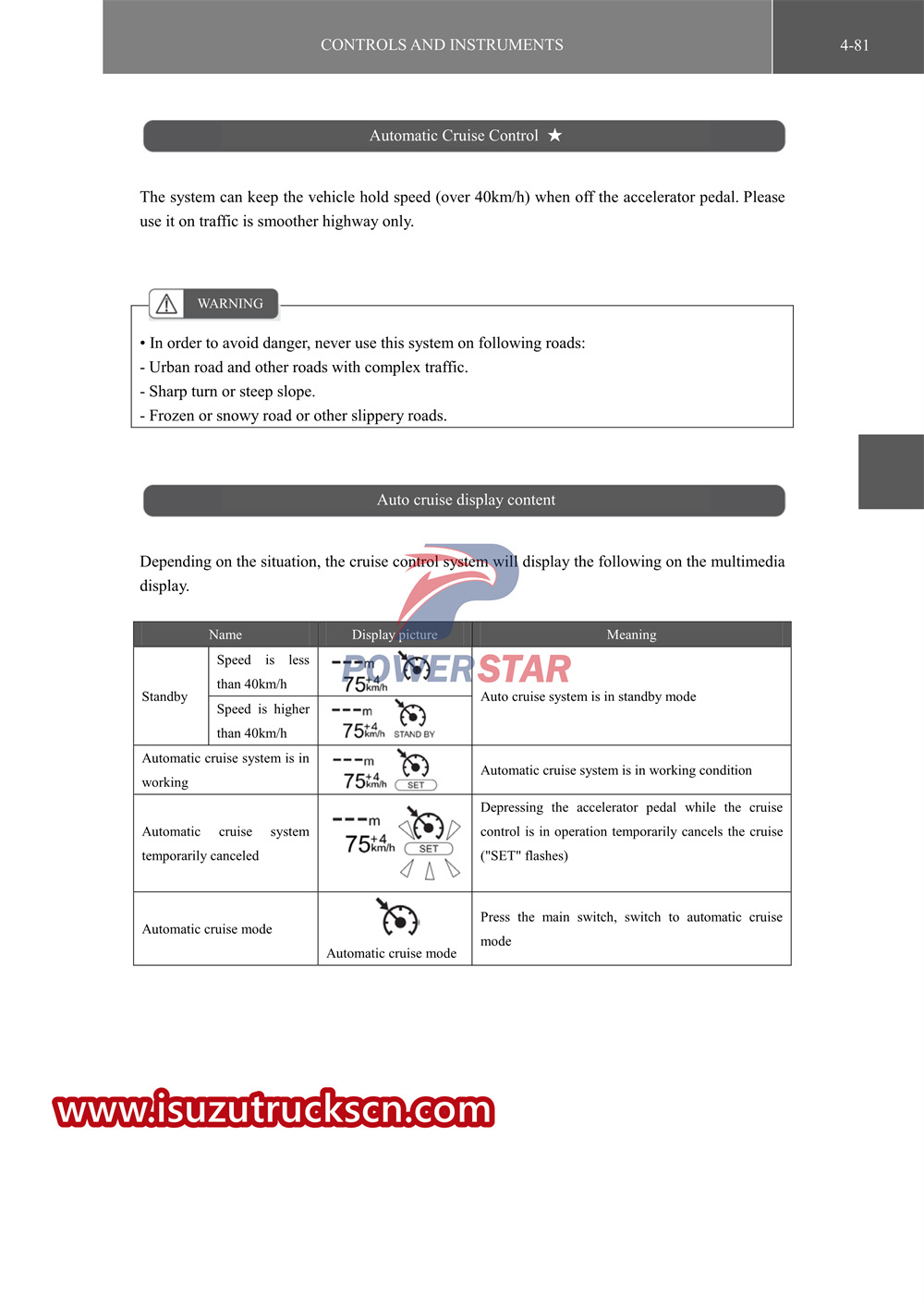 isuzu vc61 series special truck manual