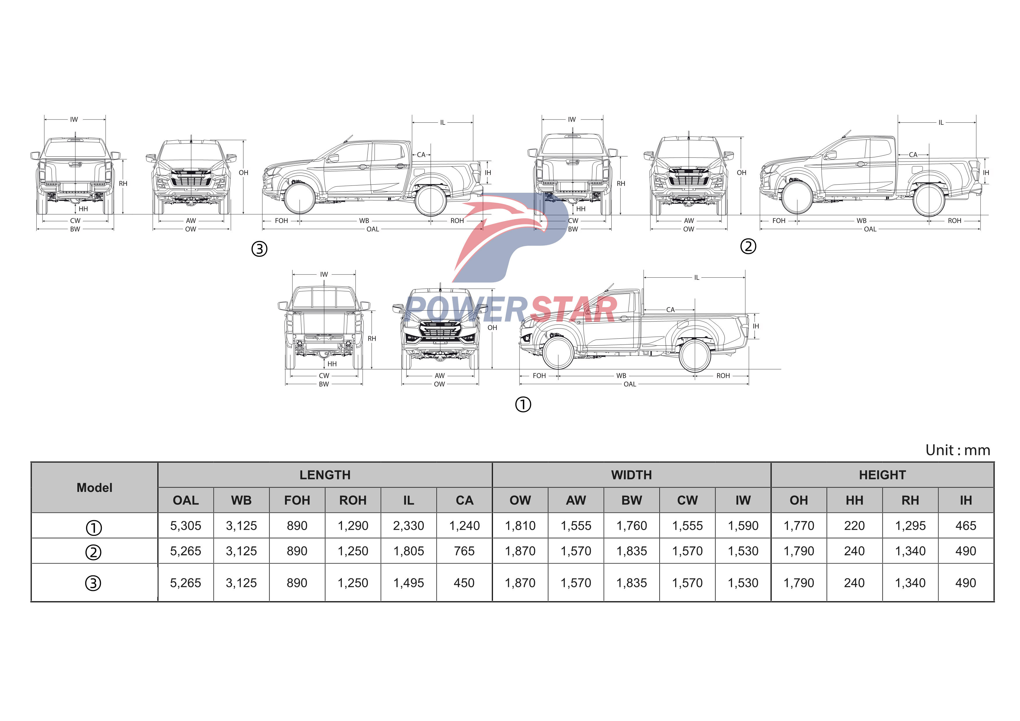 Isuzu pickup series light vehicle