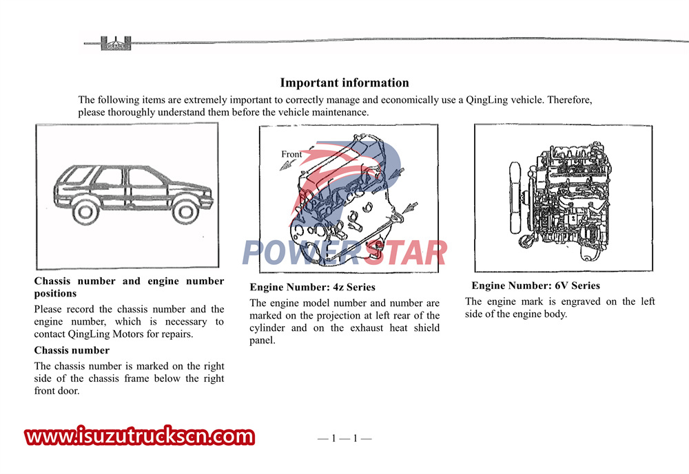 Isuzu UC series light car user's manual