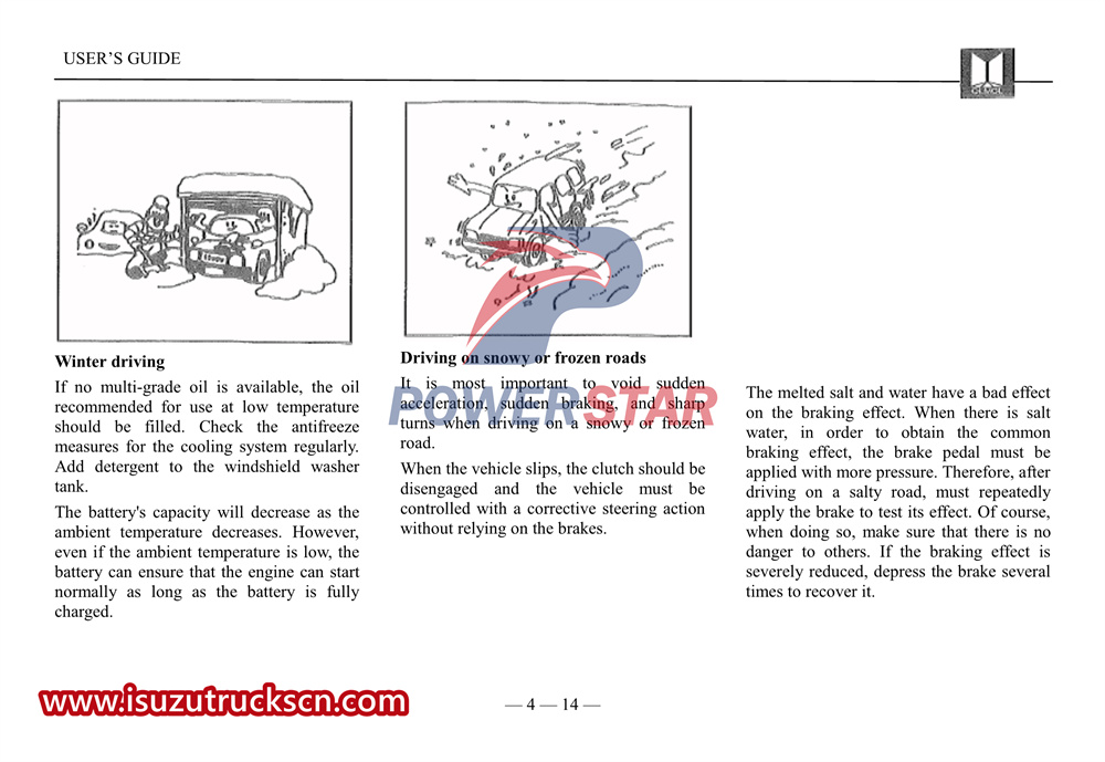 Isuzu UC series light car user's manual