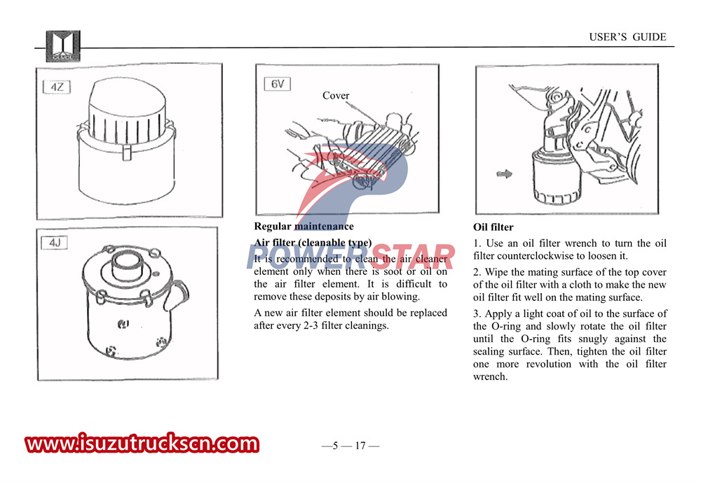 Isuzu UC series light car user's manual