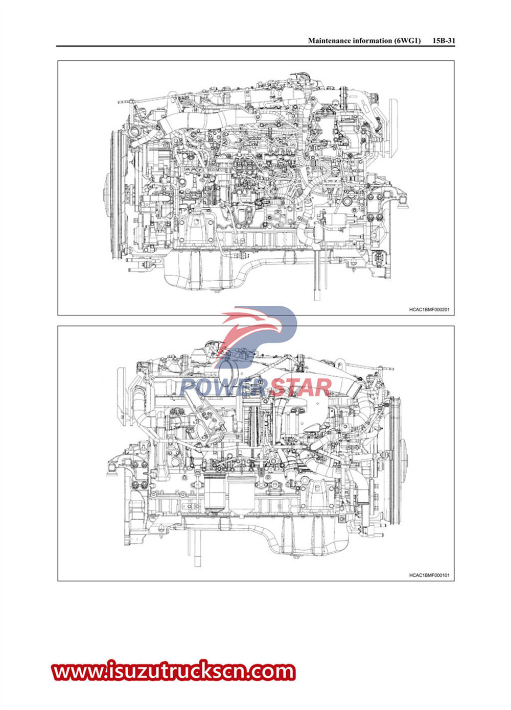 Isuzu 6WG1 engine service manual