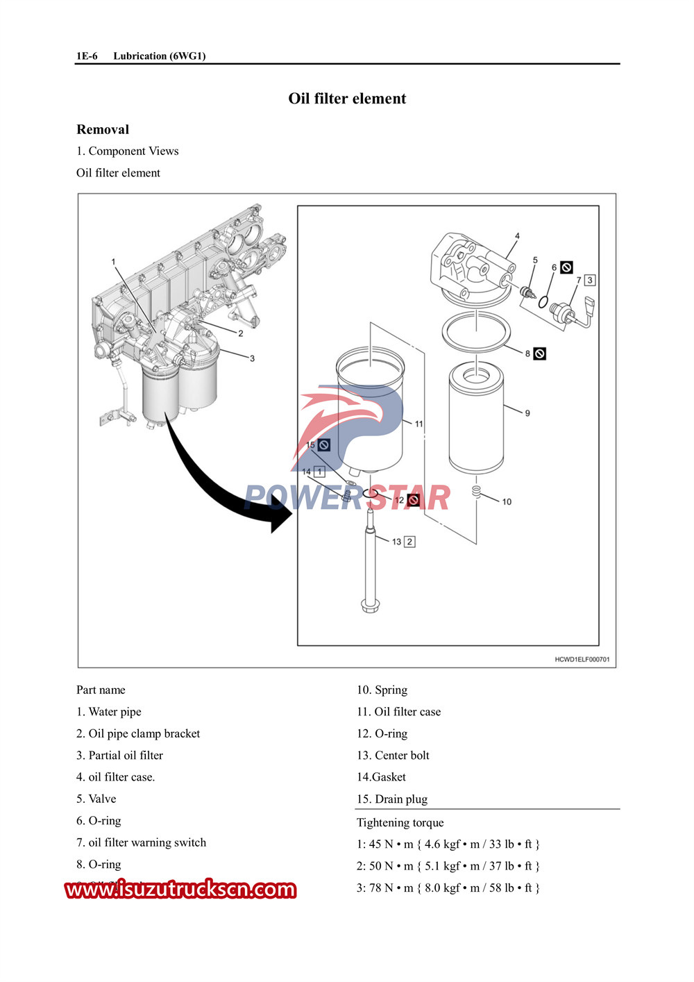 Isuzu 6WG1 engine cooling and ZF transmission service manual