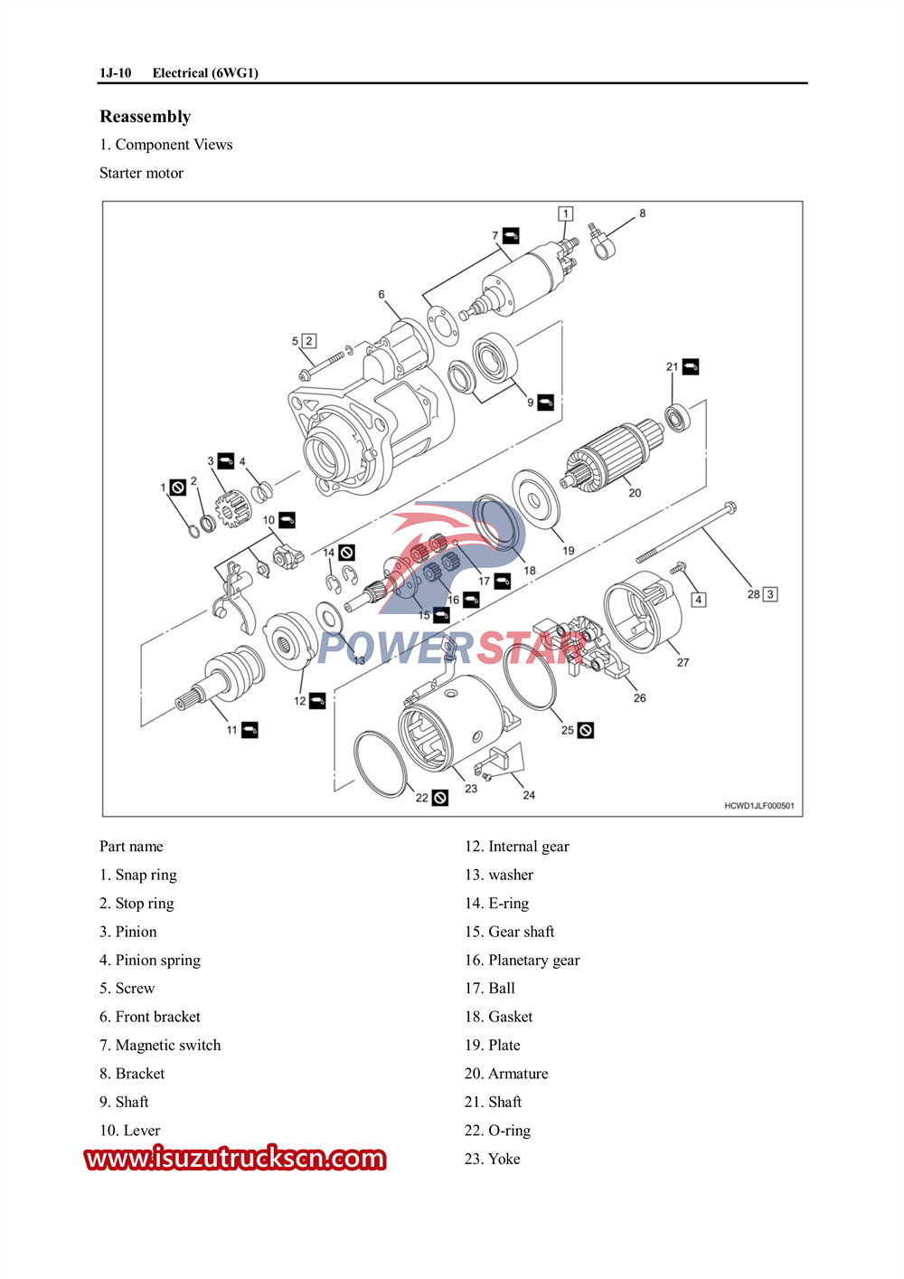 Isuzu 6WG1 engine cooling and ZF transmission service manual