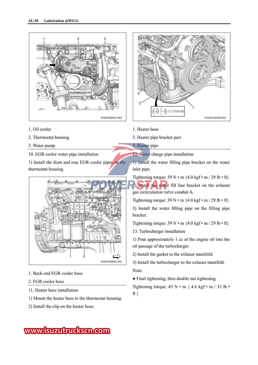 Isuzu 6WG1 engine cooling and ZF transmission service manual