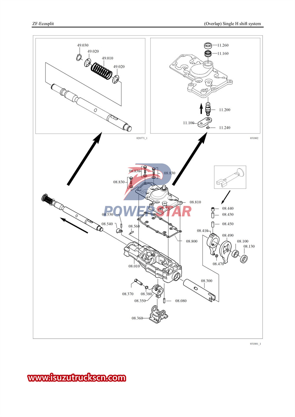 Isuzu 6WG1 engine cooling and ZF transmission service manual