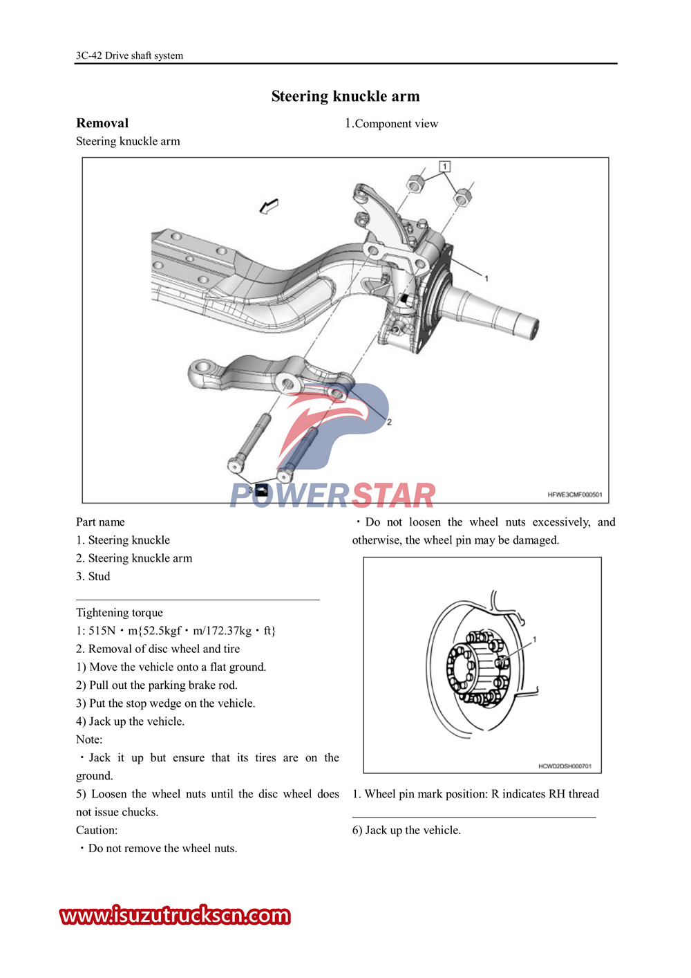 Isuzu vc61 series axle service manual