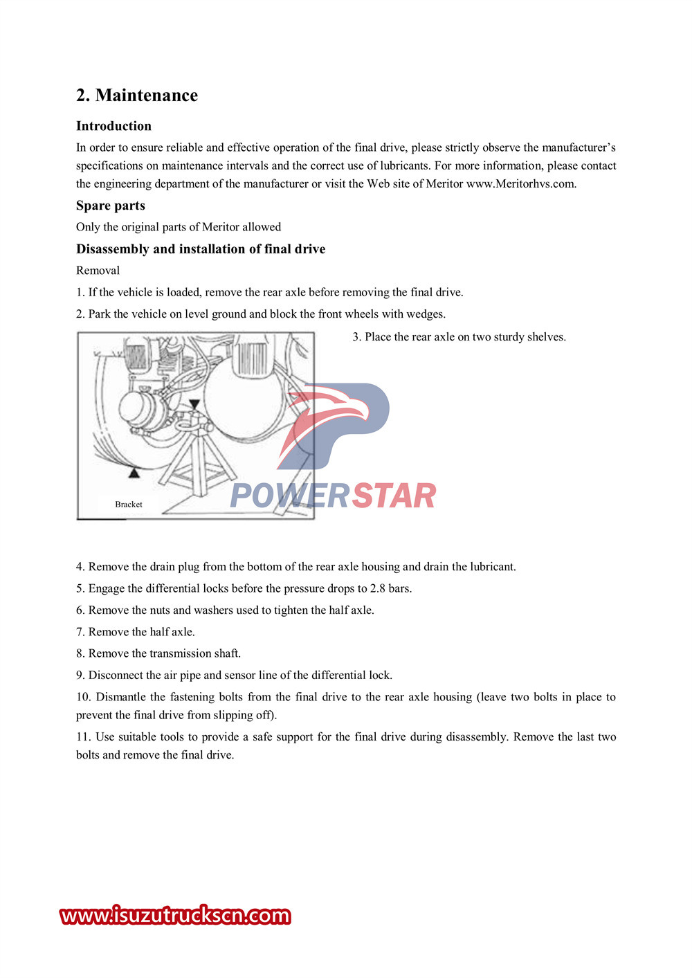 Isuzu vc61 series axle service manual