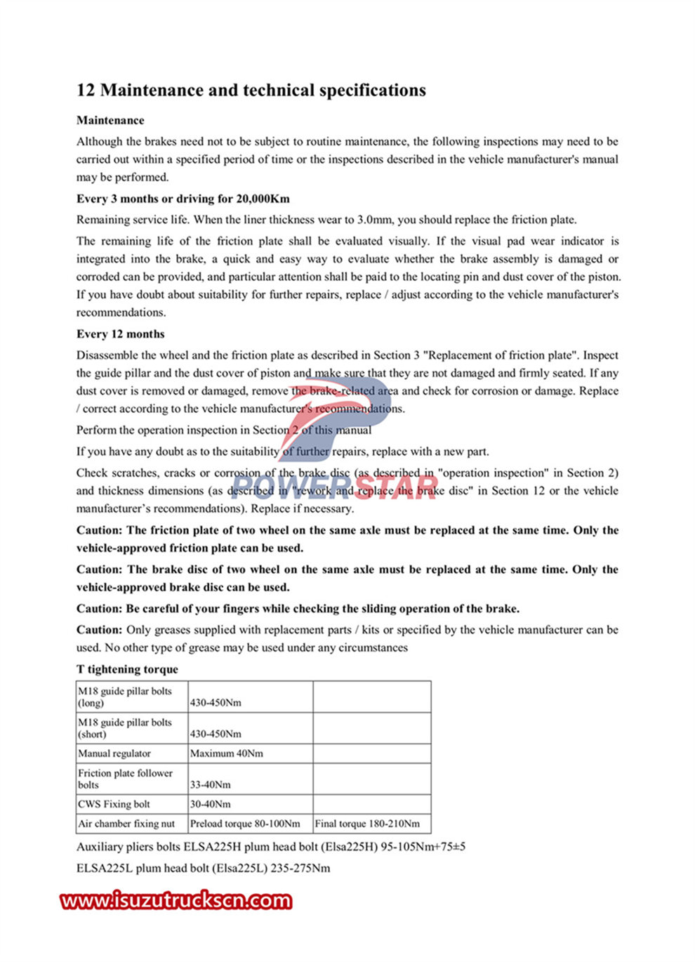 Isuzu vc61 series axle service manual