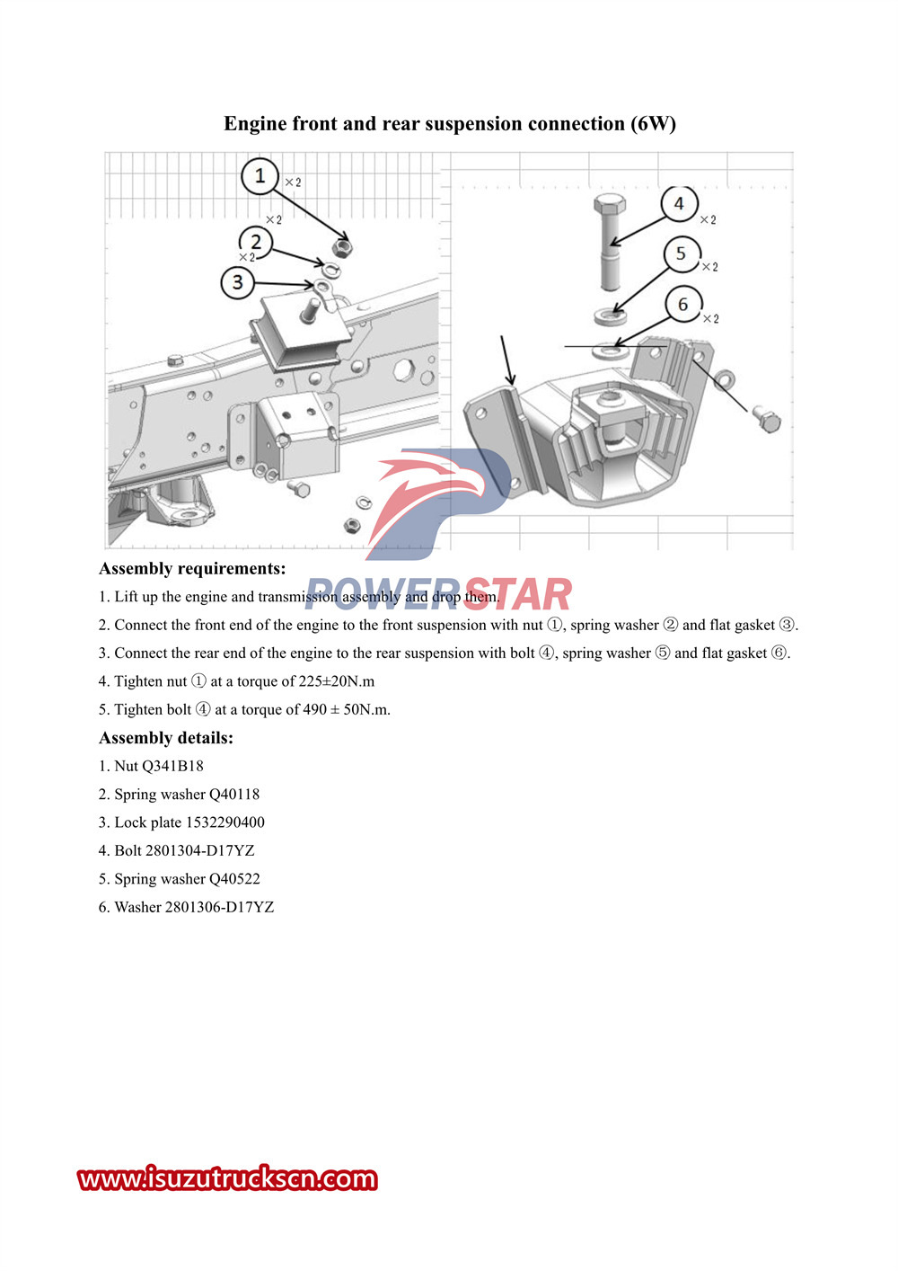 Isuzu VC61 series chassis service manual