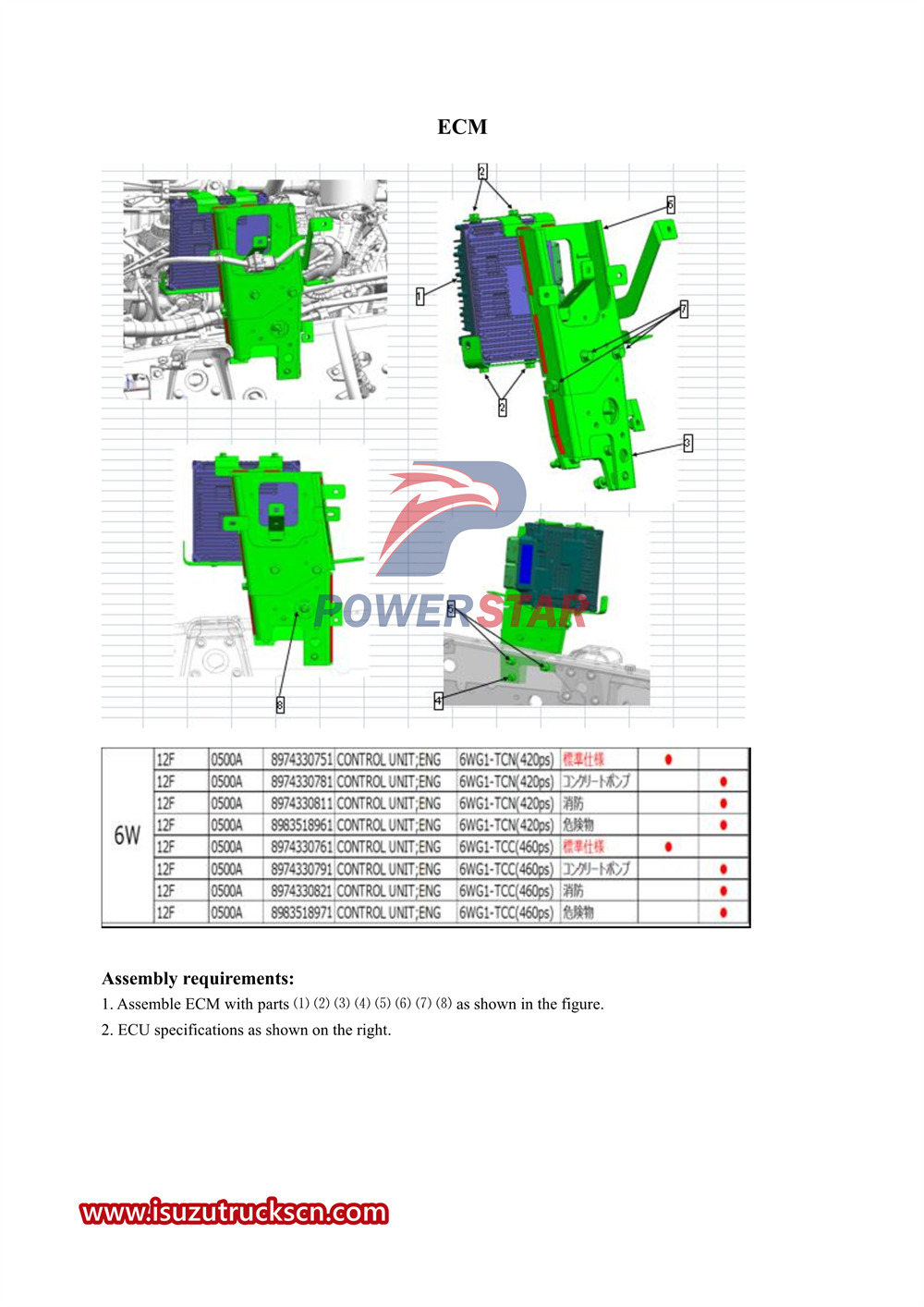 Isuzu VC61 series chassis service manual