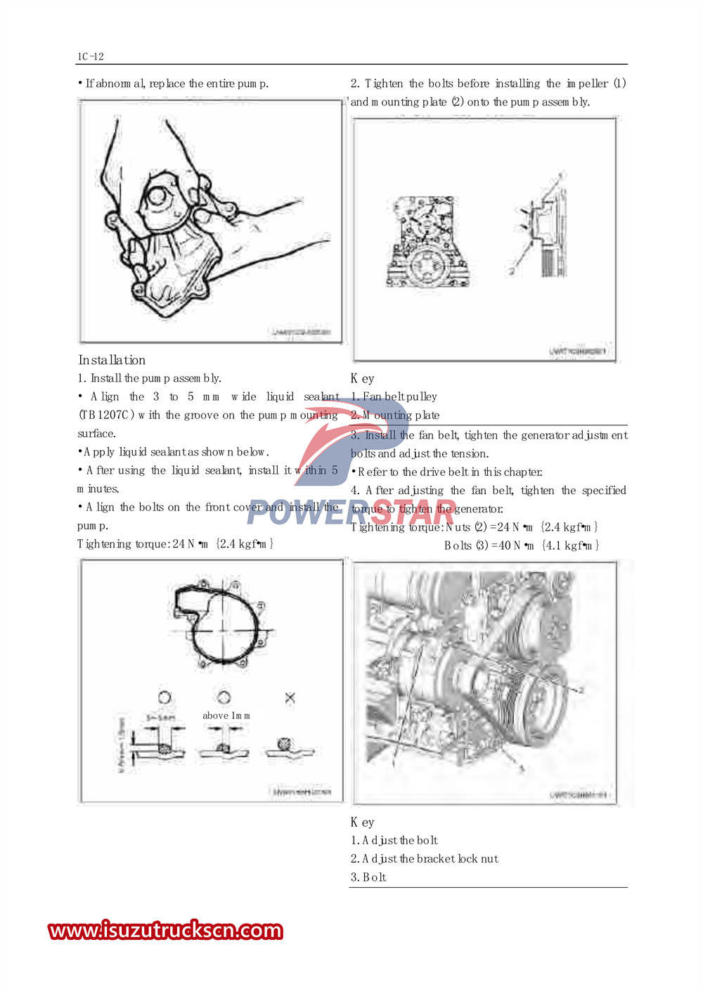 Isuzu 700P series special truck service manual