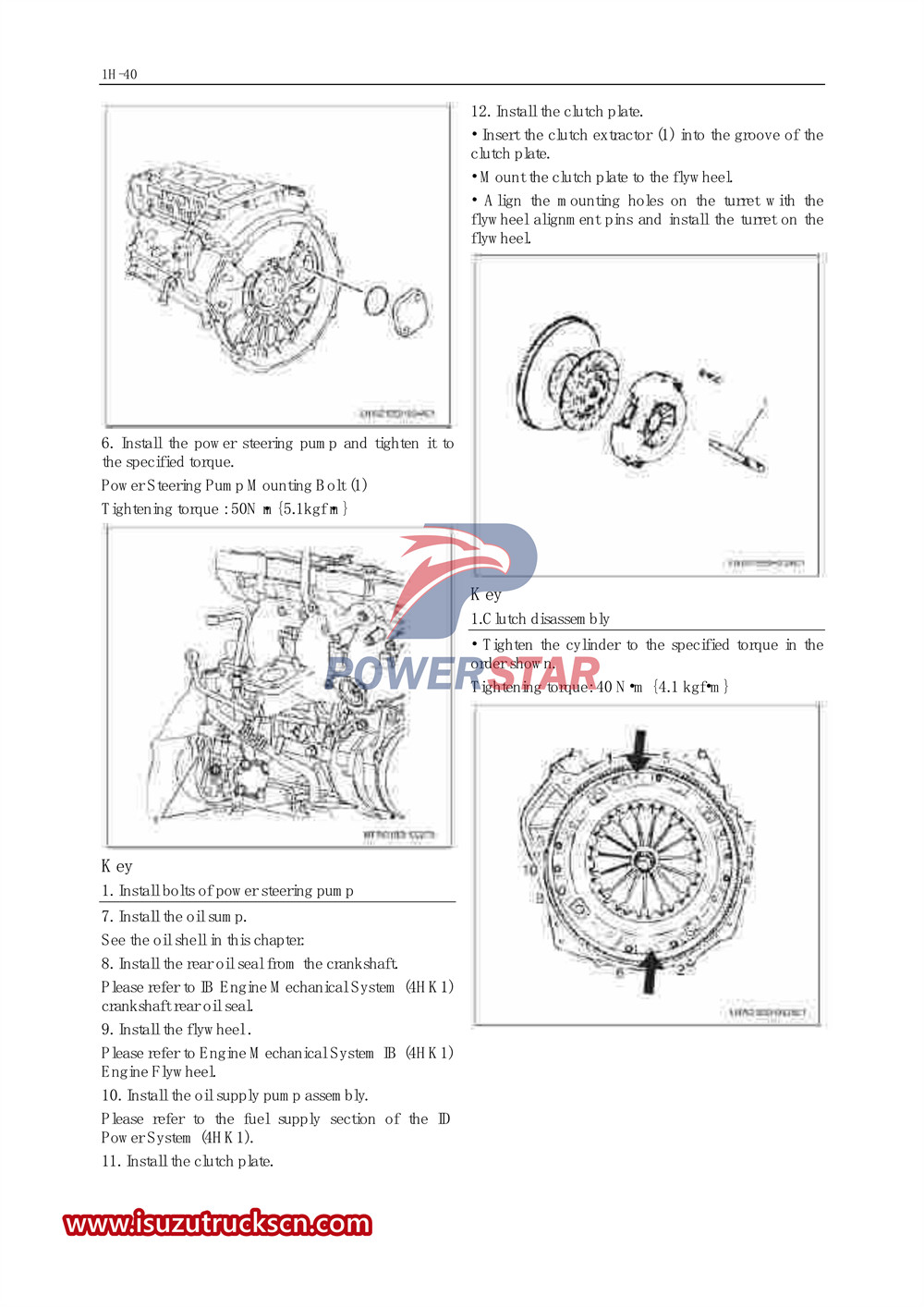 Isuzu 700P series special truck service manual