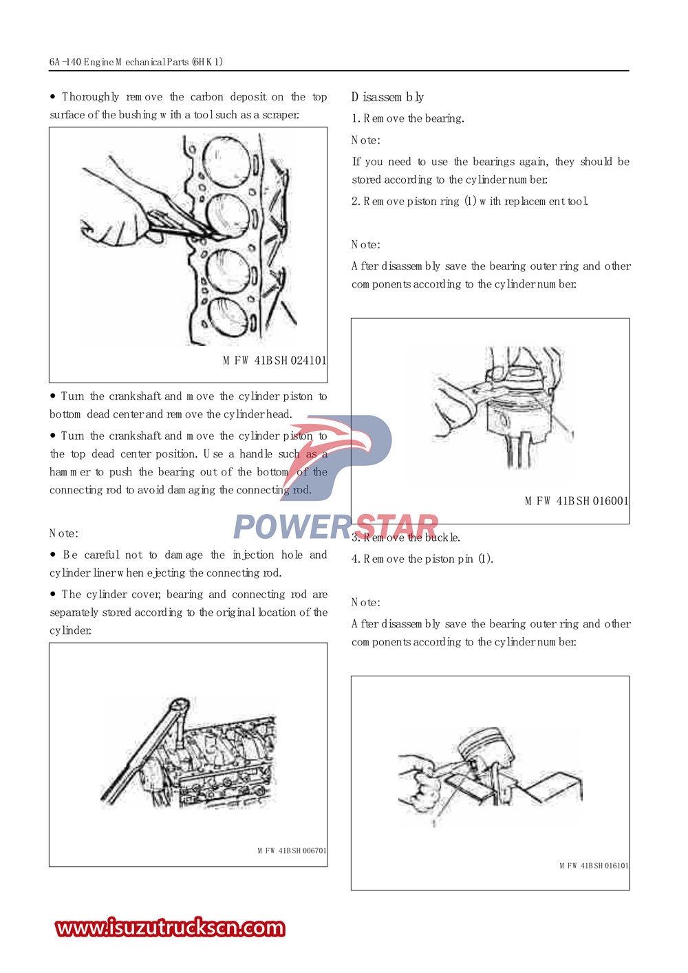 Isuzu F-series special truck service manual