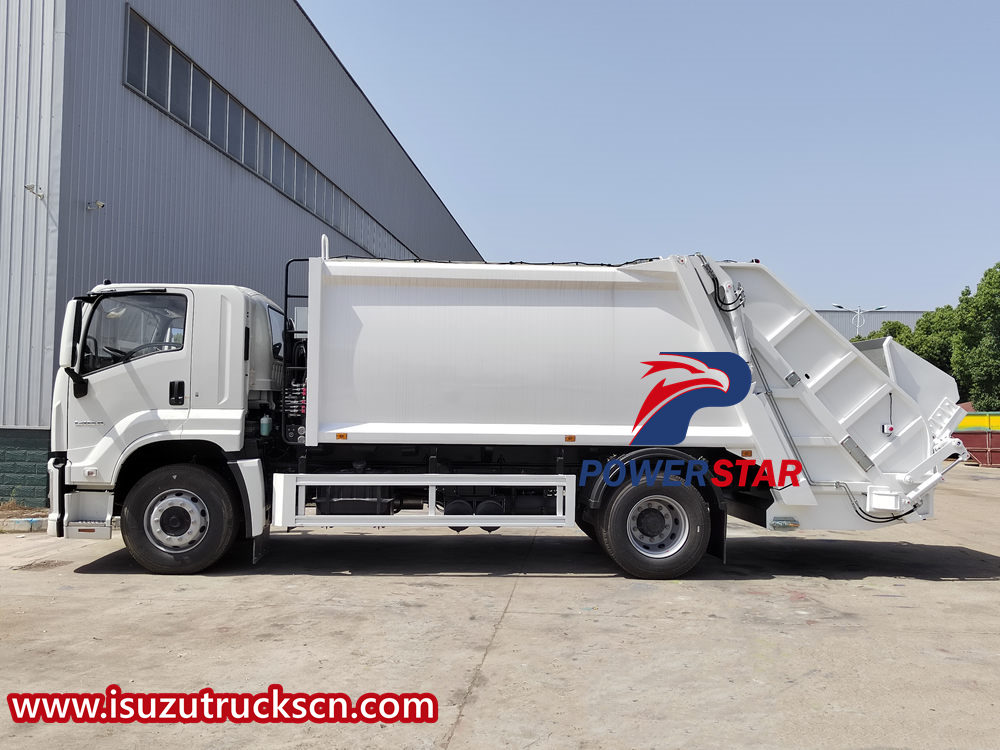 Isuzu garbage compactor truck