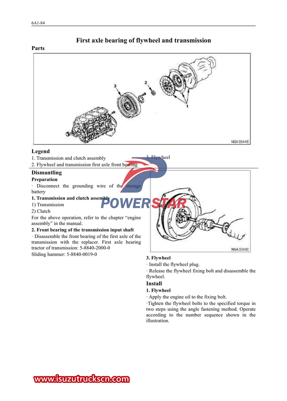 Isuzu 600P series trucks engine