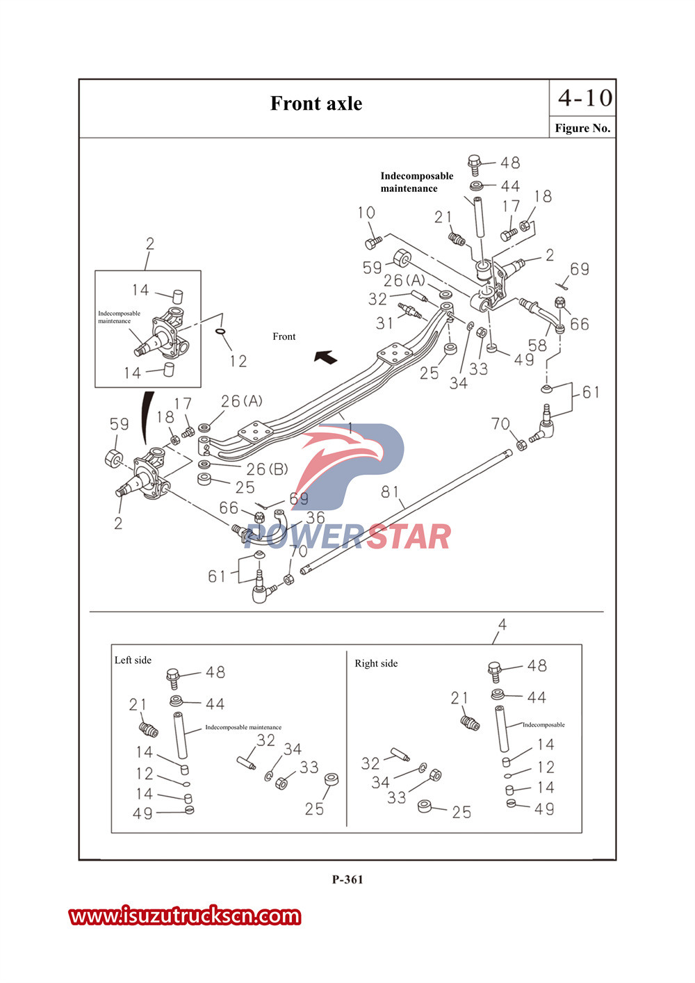 Isuzu 700P series commercial parts catalog