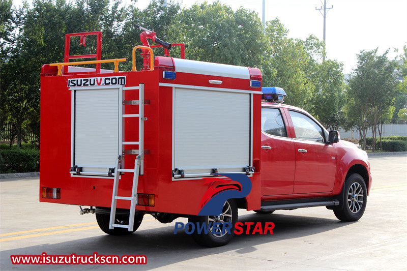 Isuzu fire department fire tender pickup