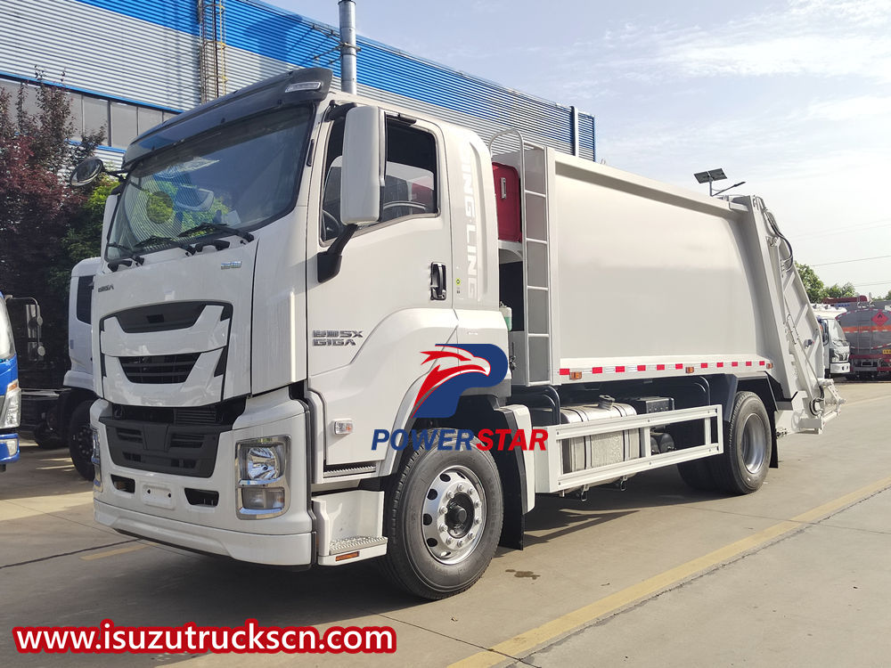 Isuzu garbage compactor truck