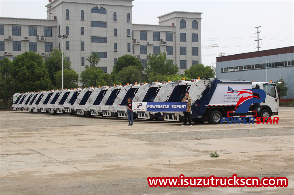 Isuzu NPR 6cbm refuse compactor truck to Ethiopia