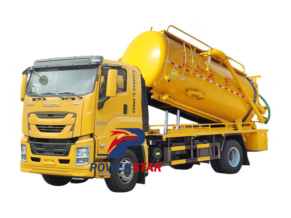 Isuzu 15000 liters sewer flusher truck